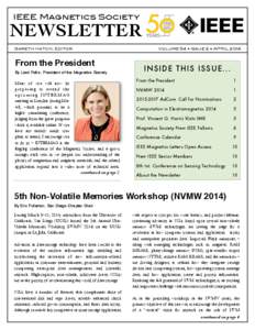 IEEE Magnetics Society  NEWSLETTER