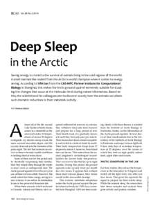 BCAS  Vol.28 No[removed]Deep Sleep in the Arctic