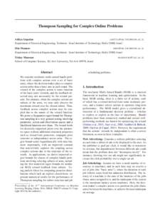 Thompson Sampling for Complex Online Problems
