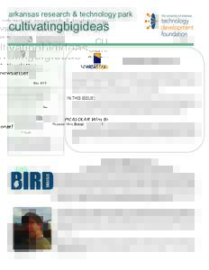 arkansas research & technology park  cultivatingbigideas Quarterly Newsletter  May 2015