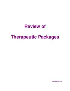 Microsoft Word - Review of Therapeutic Packages-Final.doc