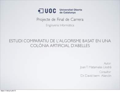 Projecte de Final de Carrera Enginyeria Informàtica