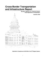 Cross-Border Transportation and Infrastructure Report Michael W. Behrens, P.E., Executive Director Texas Department of Transportation December 2006