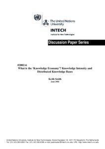 Discussion Paper Series  #2002-6