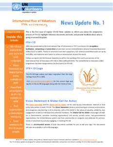 News Update No. 1 August 24, 2010 Inside this issue: 