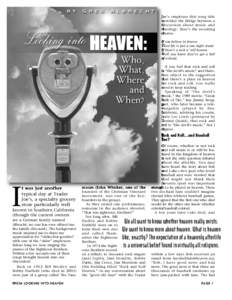 by Greg Albrecht  Looking into HEAVEN: Who, What, Where