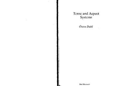 Tense and Aspect Systems Osten Dahl