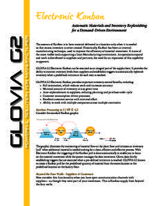 Automatic Materials and Inventory Replenishing for a Demand-Driven Environment The essence of Kanban is to have material delivered to a location only when it is needed so that excess inventory is never created. Historica