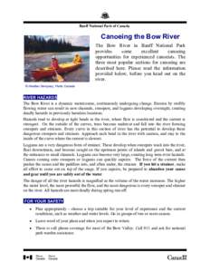 Microsoft Word - Canoeing the Bow River[removed]DOC