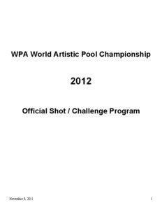 WPA World Artistic Pool Championship  2012