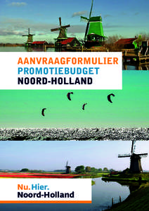 Aanvraagformulier Promotiebudget Noord-Holland.indd
