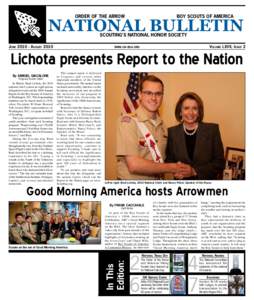 Order of the Arrow  Boy Scouts of America National Bulletin Scouting’s National Honor Society