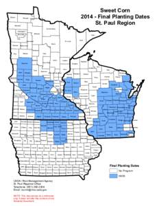 Kittson  Roseau Sweet Corn[removed]Final Planting Dates