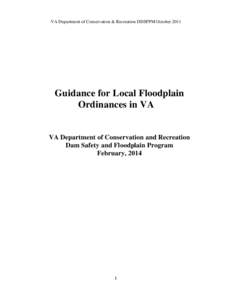 VA Department of Conservation & Recreation DDSFPM OctoberGuidance for Local Floodplain Ordinances in VA  VA Department of Conservation and Recreation