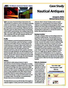 Case Study  The National e-Commerce Extension Initiative Nautical Antiques Jonesport, Maine