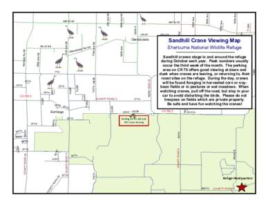 Glendorado  Sandhill Crane Viewing Map Sherburne National Wildlife Refuge  - CR 70