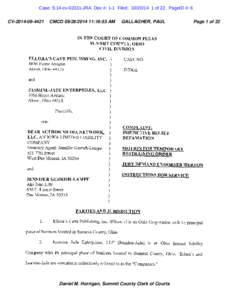 Case: 5:14-cv[removed]JRA Doc #: 1-1 Filed: [removed]of 22. PageID #: 6 CV[removed]CMCO[removed]:16:53 AM  GALLAGHER, PAUL