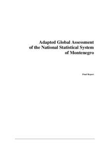 Adapted Global Assessment of the National Statistical System of Montenegro Final Report