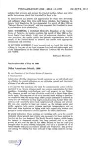 PROCLAMATION 5821—MAY 10, [removed]STAT[removed]policies that promote and protect the triad of mother, father, and child as the harmonious chord God intended for them to be.