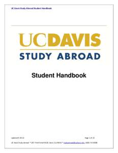 UC Davis Study Abroad Student Handbook  Student Handbook Updated