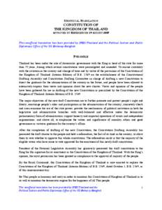 Thailand / James Madison / Privy Council of Thailand / United States Constitution / Head of state / National Assembly of Thailand / Article One of the Constitution of Georgia / Constitution of Libya / Government / Politics / Government of Thailand