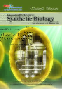 Scientific Program Open Access International Conference on Synthetic Biology