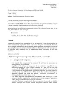 6JSC/EURIG/Discussion/1 July 30, 2012 Page 1 of 7 To: Joint Steering Committee for Development of RDA and IAML From: EURIG