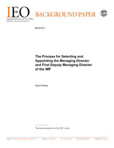 International development / World Bank / International Monetary Fund / International trade / Dominique Strauss-Kahn / Michel Camdessus / Rodrigo Rato / European Union / European Commission / International economics / Economics / United Nations