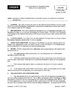 U.S. DEPARTMENT OF TRANSPORTATION FEDERAL AVIATION ADMINISTRATION Effective Date: January 20,2006