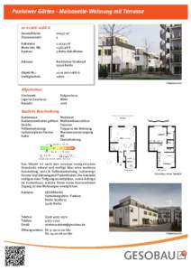 Pankower Gärten - Maisonette-Wohnung mit TerrasseG Gesamtfläche: Zimmeranzahl:  100,57 m²