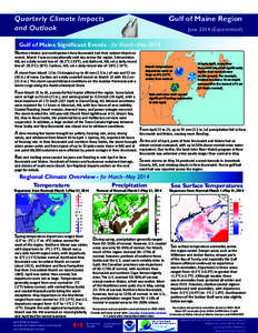 Gulf of Maine Region  Quarterly Climate Impacts and Outlook  June[removed]Experimental)