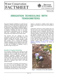 Irrigation Scheduling with Tensiometers