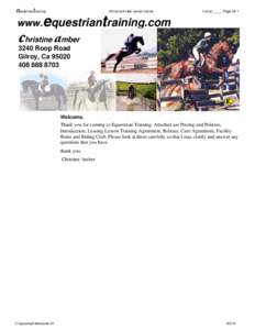 equestriantraining  Christine Amber owner/trainer