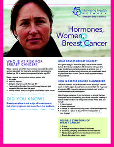 Fact Sheet  Hormones, Women, Breast Cancer