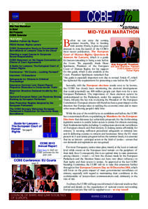 CCBEInfo  MAY[removed]NO 36 IN THIS ISSUE: Mid-Year Marathon