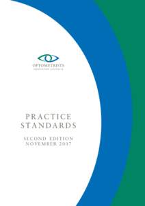 practice standards second edition november 2007  Patricia M Kiely BScOptom PhD