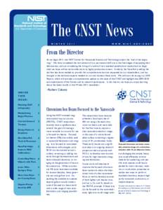 The CNST News W I N T E R[removed]W W W . N I S T . G O V / C N S T