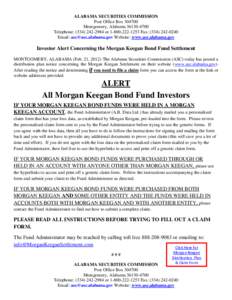Morgan Keegan & Company / Alabama / Bond / Jim Kelsoe / Regions Financial Corporation / Keegan / Southern United States
