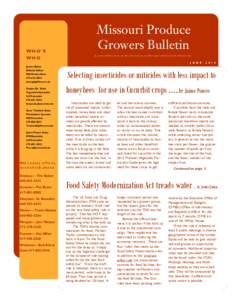 WHO’S WHO Missouri Produce Growers Bulletin A joint publication of the Univeristy of Missouri and Lincoln University