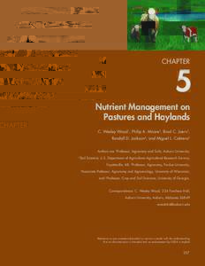 CHAPTER  5 Nutrient Management on Pastures and Haylands
