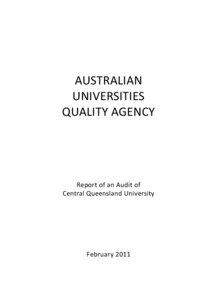 AUSTRALIAN UNIVERSITIES QUALITY AGENCY