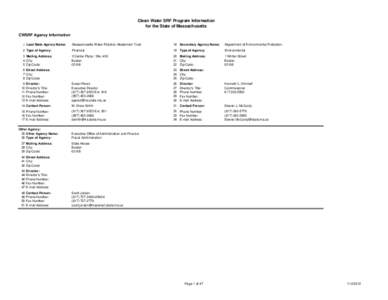 Clean Water NIMS Data Report