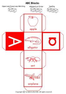 ABC Blocks Uppercase/Lowercase Matching Alphabetical Order  Spelling