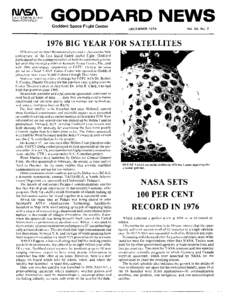 NJ\51\  National AeronautiCS and Space Administration  GODDARD NEWS