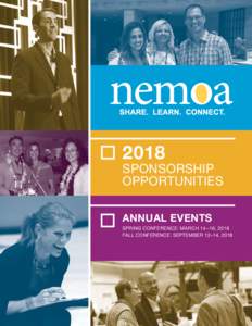 2018  SPONSORSHIP OPPORTUNITIES ANNUAL EVENTS SPRING CONFERENCE: MARCH 14 –16, 2018