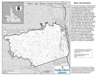 Milner Lake Description  Milner Lake Labrador Caribou Hunting Zone N