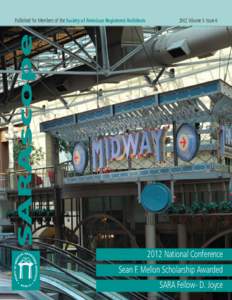 2012 Volume I- Issue 6  SARAscope Published for Members of the Society of American Registered Architects