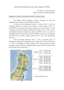 Fukushima Prefecture / Nuclear safety / Energy conversion / Fukushima Daiichi Nuclear Power Plant / Fukushima Daini Nuclear Power Plant / Containment building / Spent fuel pool / Nuclear power plant / Nuclear reactor / Energy / Nuclear technology / Tokyo Electric Power Company