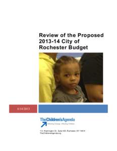 Review of the Proposed[removed]City of Rochester Budget[removed]