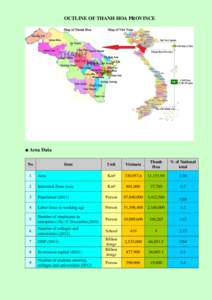 OUTLINE OF THANH HOA PROVINCE  ■ Area Data No  Item